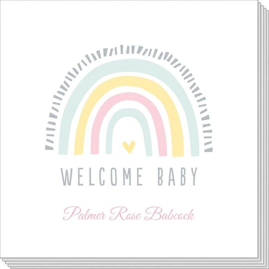 Welcome Baby Rainbow Napkins